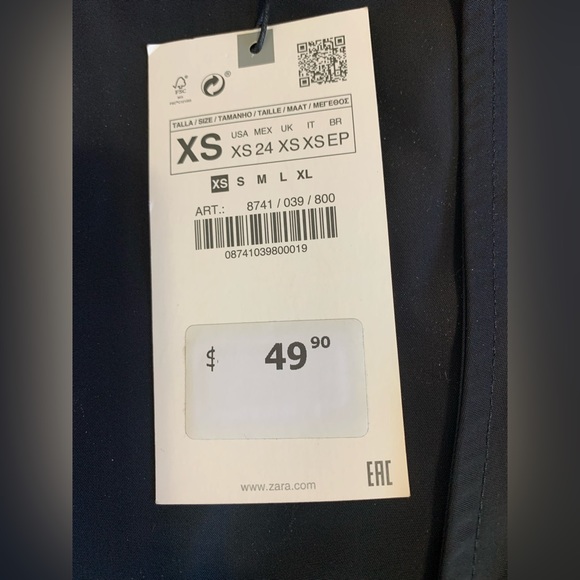 Zara Dresses | Zara Tiered Tie Front Mini Dress Black  It is new bohemian style - Picture 7 of 9